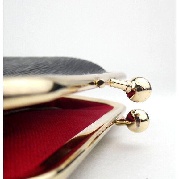 Dooney & Bourke Black Leather Large Kiss Lock Coin Purse - Picture 13 of 13